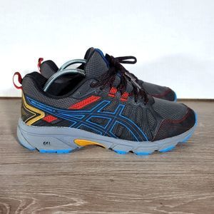Asics Gel-Venture 7 Athletic Training Shoe Mens Size 7 1011A560 Gray Black Blue
